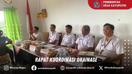 RAPAT KOORDINASI DRAINASE 